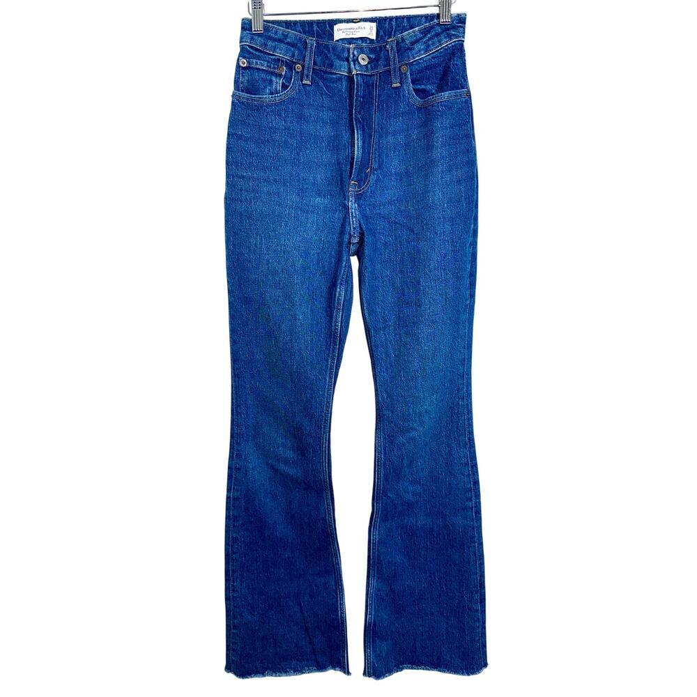 NEW Abercrombie & Fitch Curve Love Vintage Flare High Rise Blue Jeans Size 25 0L